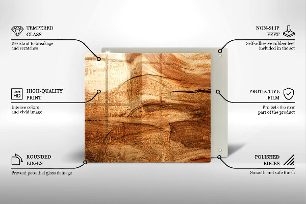 Protector encimera Textura de tablero de madera