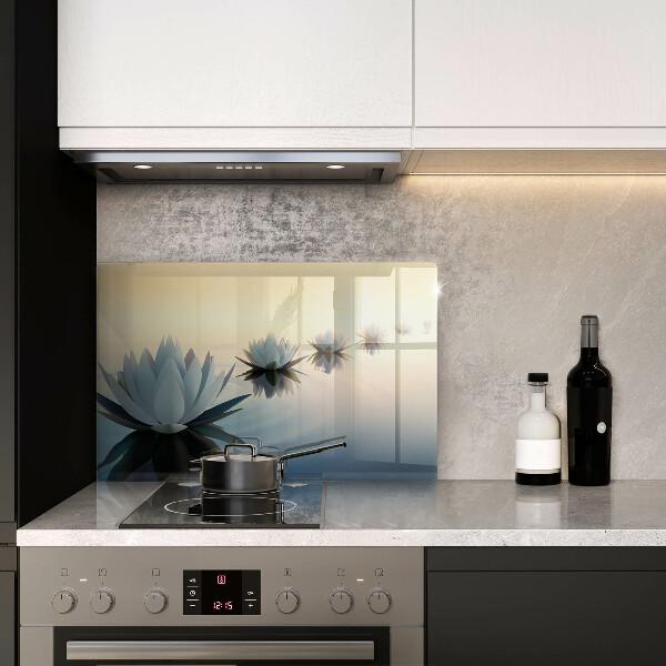 Cubre vitrocerámica Flores de lirio en el agua