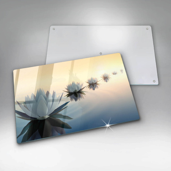 Cubre vitrocerámica Flores de lirio en el agua