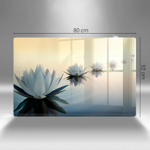 Cubre vitrocerámica Flores de lirio en el agua