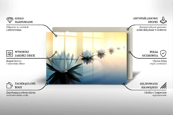 Cubre vitrocerámica Flores de lirio en el agua