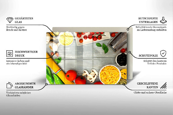 Cubre vitrocerámica Comida de cocina