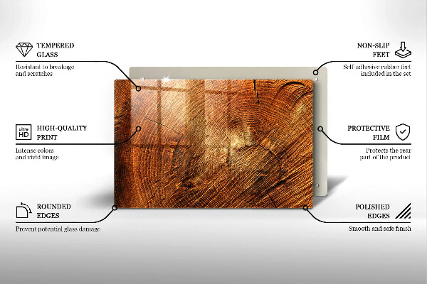 Cubre vitrocerámica Grano de madera del árbol