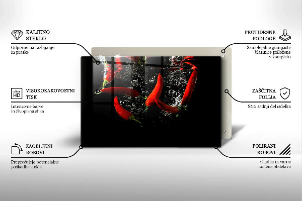 Cubre vitrocerámica Chiles en agua