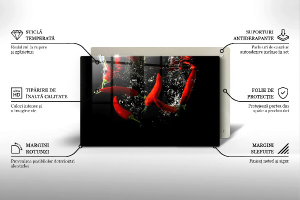 Cubre vitrocerámica Chiles en agua