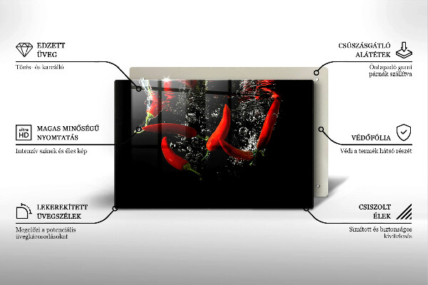 Cubre vitrocerámica Chiles en agua