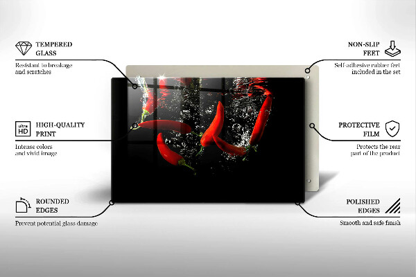 Cubre vitrocerámica Chiles en agua
