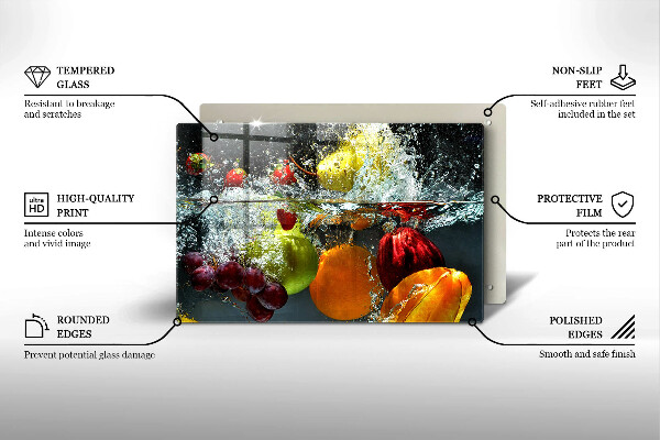 Cubre vitrocerámica Fruta jugosa en agua