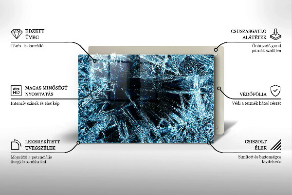 Cubre vitrocerámica Estructura del hielo afilado