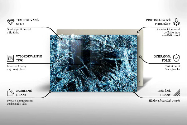 Cubre vitrocerámica Estructura del hielo afilado