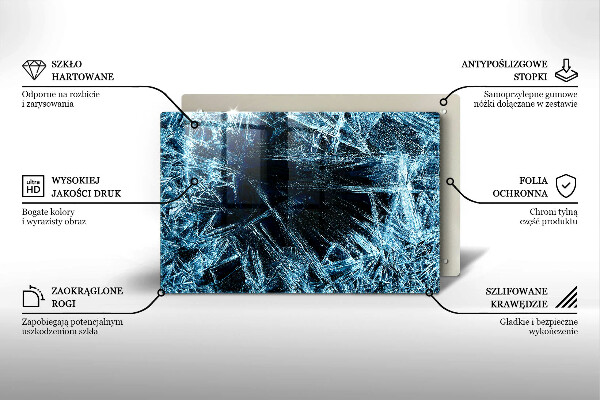 Cubre vitrocerámica Estructura del hielo afilado