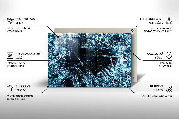 Cubre vitrocerámica Estructura del hielo afilado