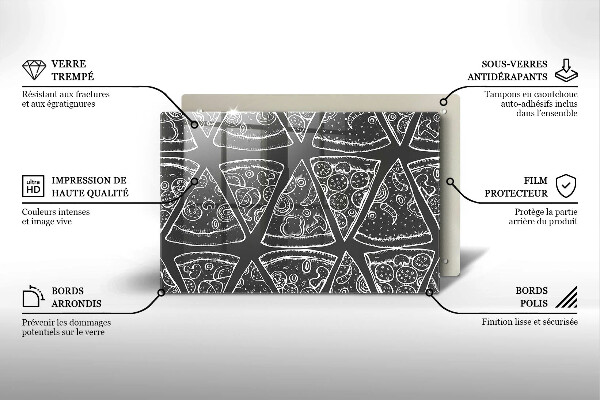 Cubre vitrocerámica Ilustración de pizza