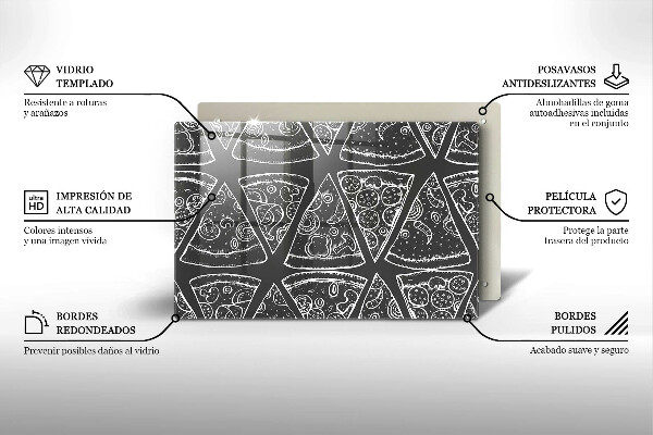 Cubre vitrocerámica Ilustración de pizza