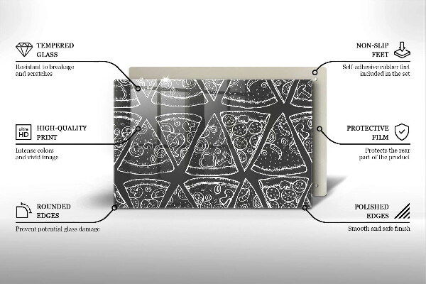 Cubre vitrocerámica Ilustración de pizza