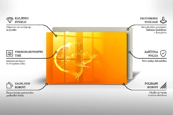 Cubre vitrocerámica Fruta jugosa de naranja