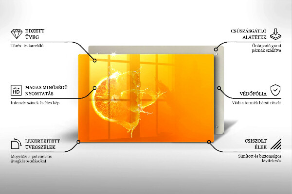 Cubre vitrocerámica Fruta jugosa de naranja