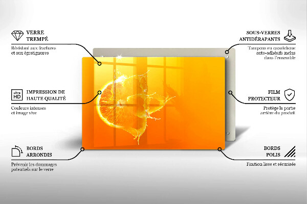 Cubre vitrocerámica Fruta jugosa de naranja