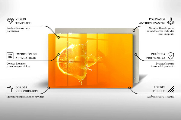 Cubre vitrocerámica Fruta jugosa de naranja