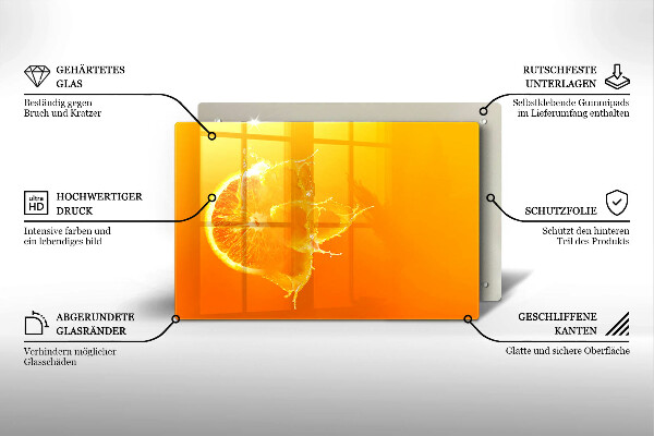 Cubre vitrocerámica Fruta jugosa de naranja