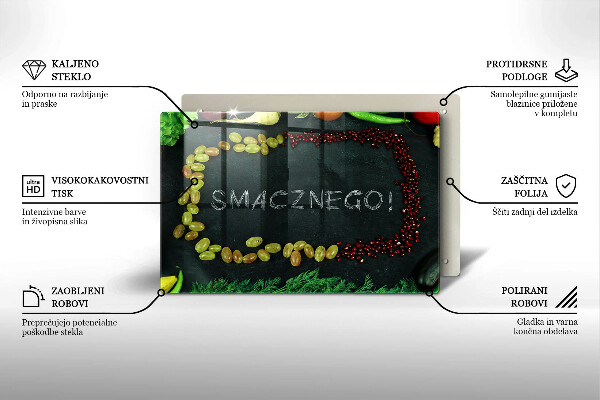 Cubre vitrocerámica Inscripción smacznego!