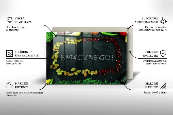 Cubre vitrocerámica Inscripción smacznego!