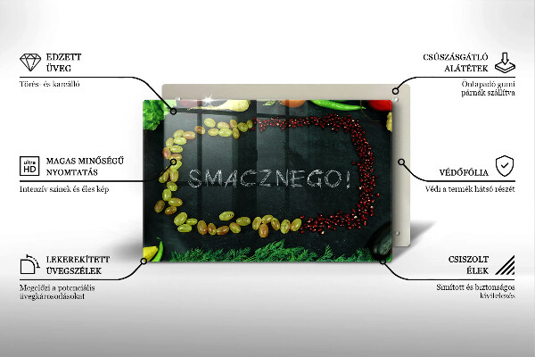 Cubre vitrocerámica Inscripción smacznego!