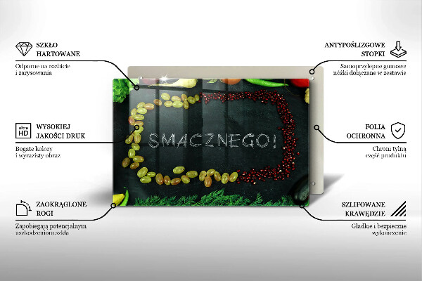 Cubre vitrocerámica Inscripción smacznego!