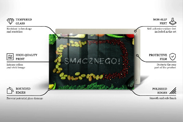 Cubre vitrocerámica Inscripción smacznego!