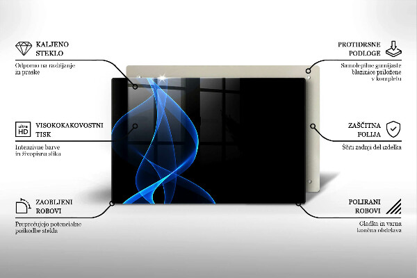 Cubre vitrocerámica Líneas azules de humo