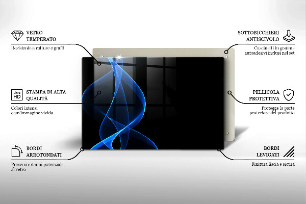 Cubre vitrocerámica Líneas azules de humo