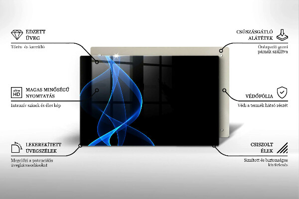 Cubre vitrocerámica Líneas azules de humo