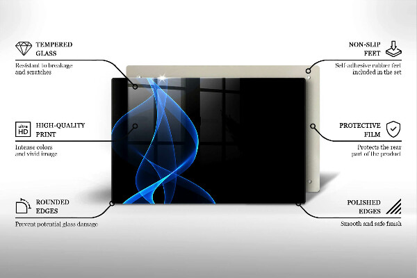 Cubre vitrocerámica Líneas azules de humo