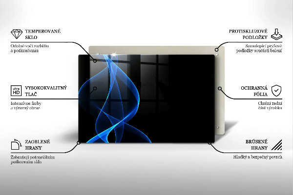 Cubre vitrocerámica Líneas azules de humo
