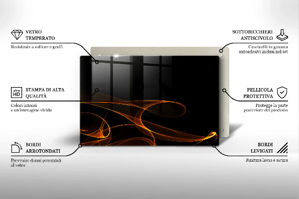 Cubre vitrocerámica Líneas abstractas