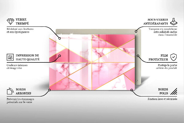 Cubre vitrocerámica Mármol geométrico