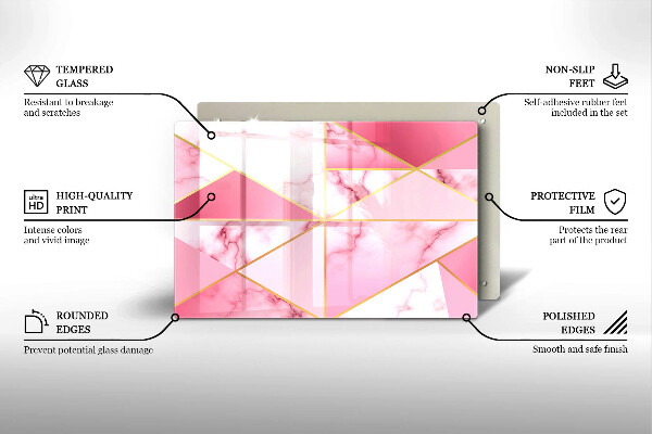 Cubre vitrocerámica Mármol geométrico