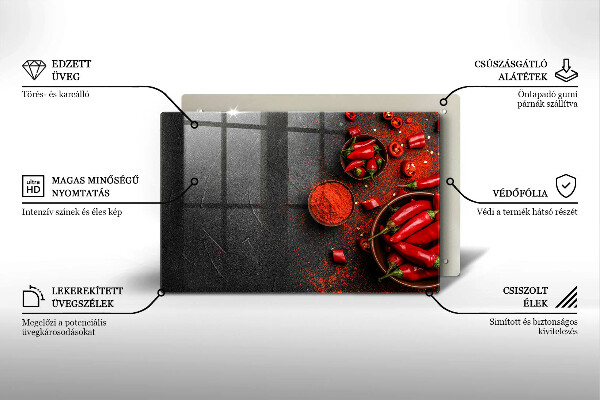 Cubre vitrocerámica Chiles rojos