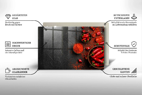 Cubre vitrocerámica Chiles rojos