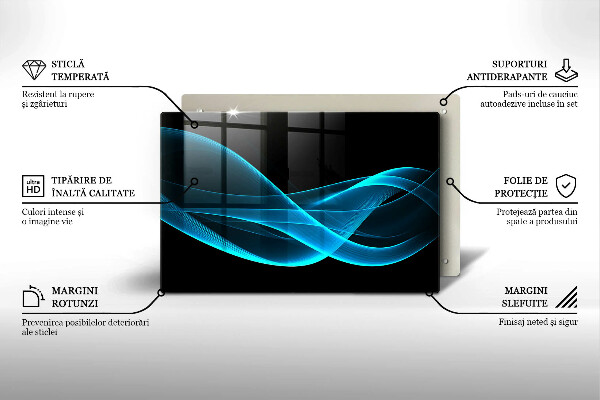 Protector placa inducción Abstracción azul