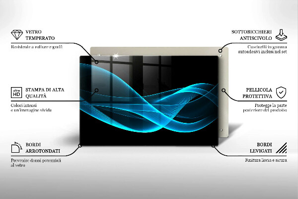 Protector placa inducción Abstracción azul