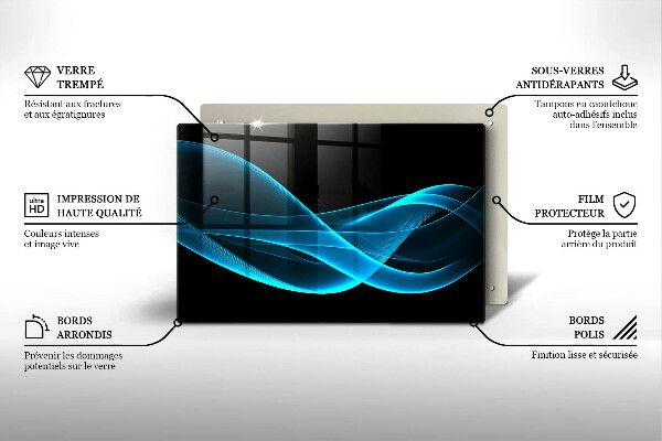 Protector placa inducción Abstracción azul