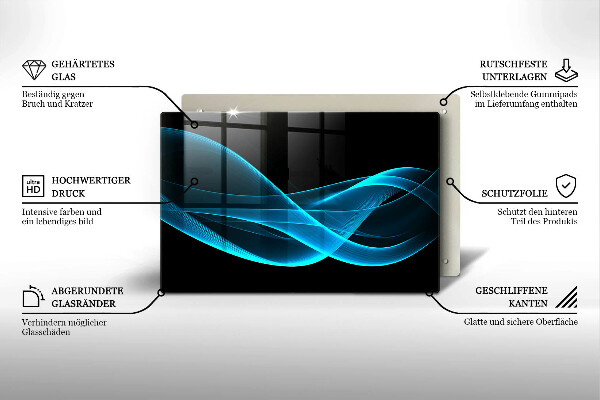 Protector placa inducción Abstracción azul