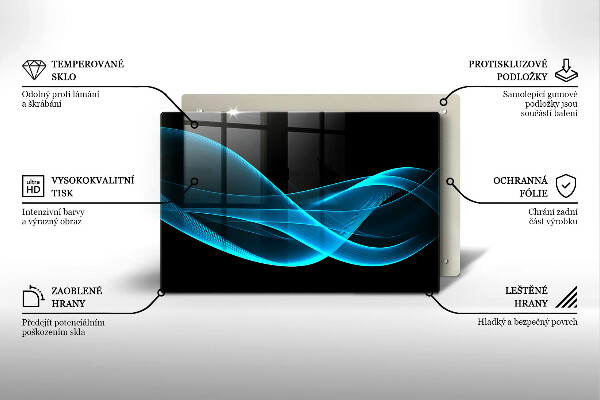 Protector placa inducción Abstracción azul