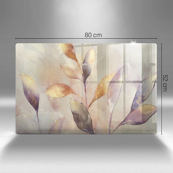 Protector placa inducción Hojas boho pintadas