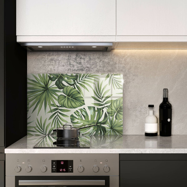 Protector placa inducción Ilustración de hojas de monstera