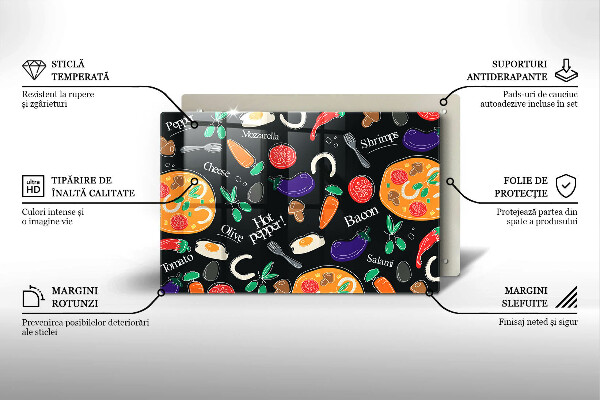 Cubre vitrocerámica Ilustración de comida