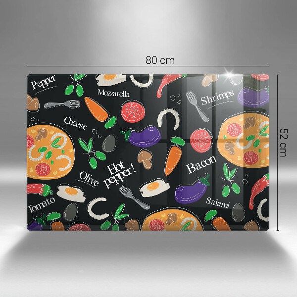 Cubre vitrocerámica Ilustración de comida