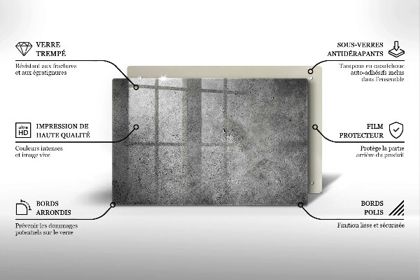 Cubre vitrocerámica Textura de piedra de hormigón