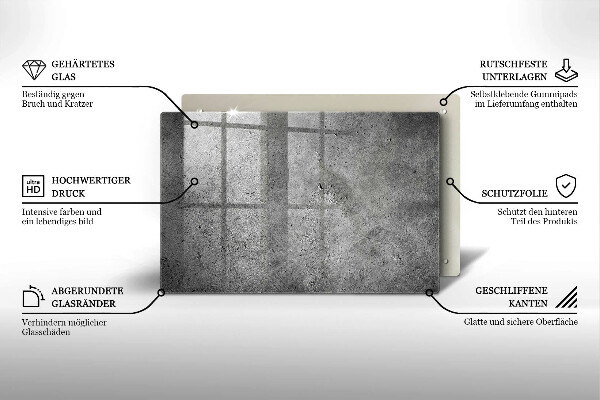 Cubre vitrocerámica Textura de piedra de hormigón